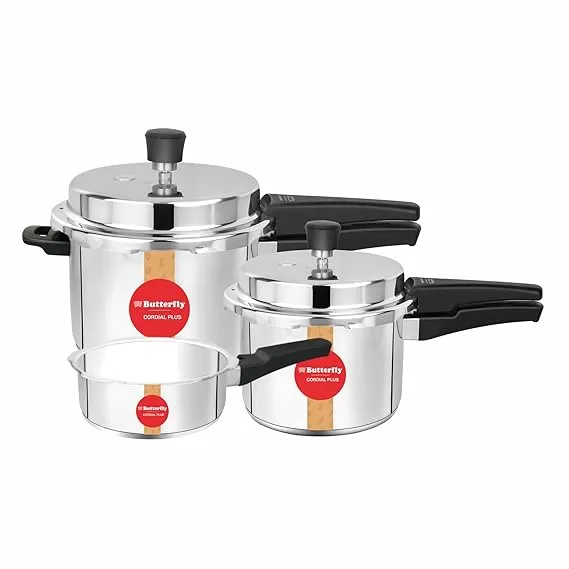 Butterfly Cordial Plus 2L, 3L & 5L SS Pressure Cooker Combo